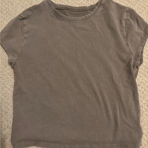 Dark army green cropped women’s shirt